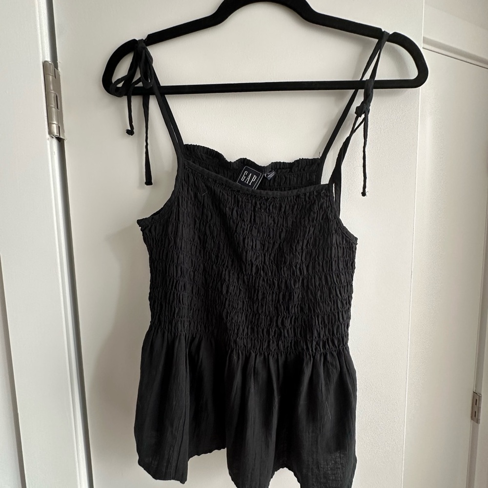 GAP Black Smocked Women's Tank
